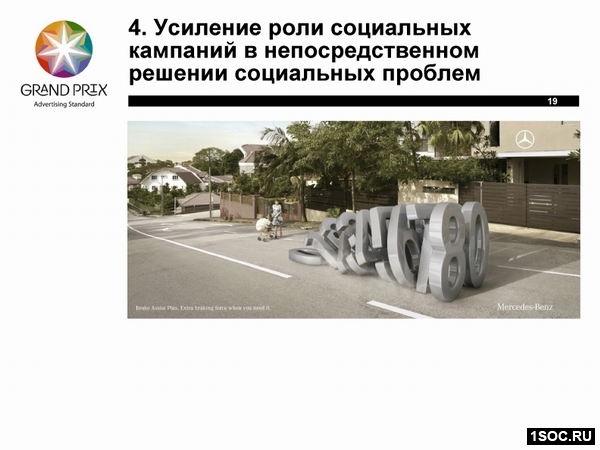Усиление роли социальных кампаний в непосредственном решении социальных проблем